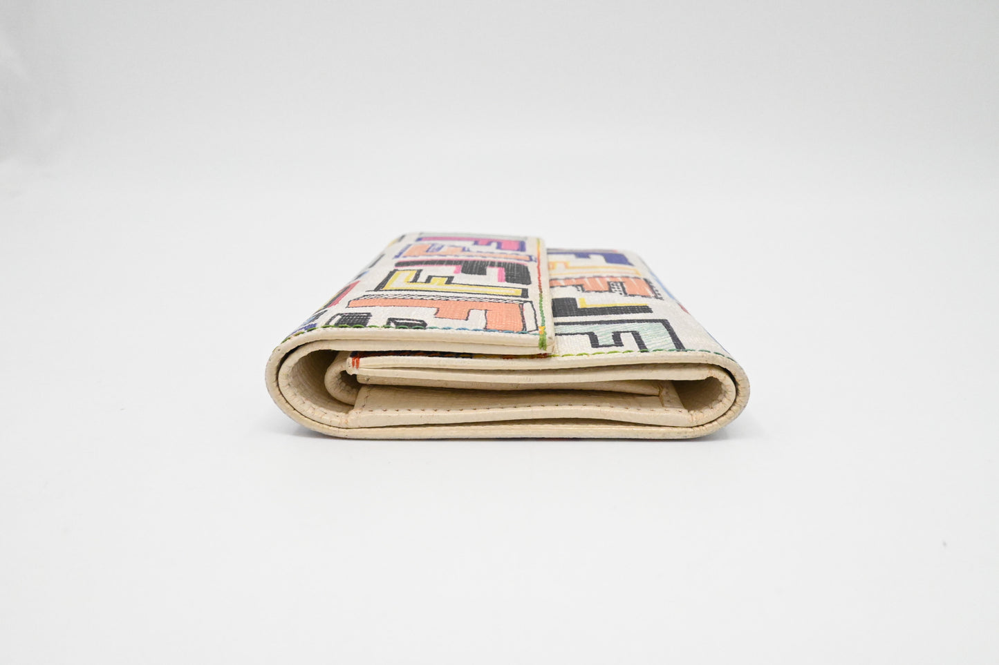 Fendi Compact Wallet in Mutlicolor FF Canvas