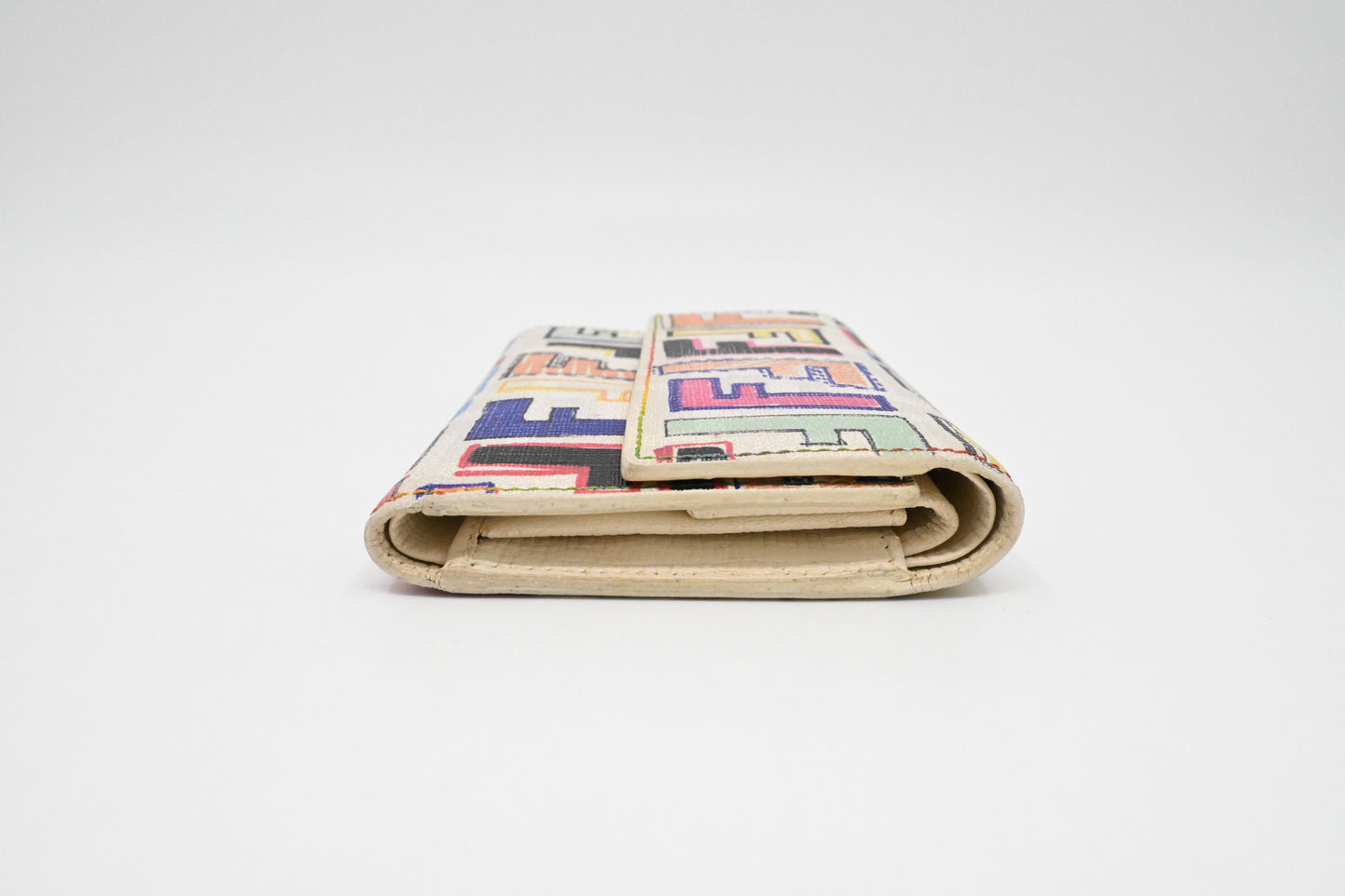 Fendi Compact Wallet in Mutlicolor FF Canvas
