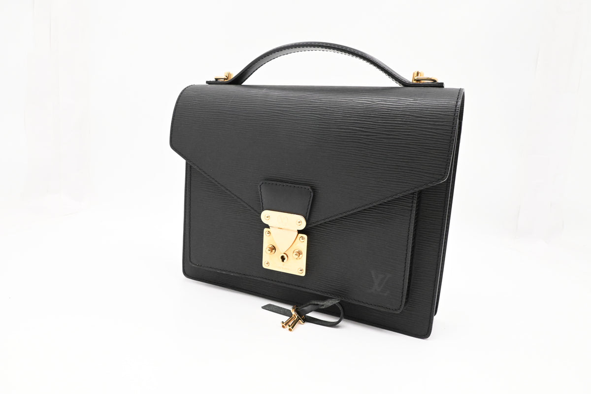 Louis Vuitton Monceau in Black Epi Leather
