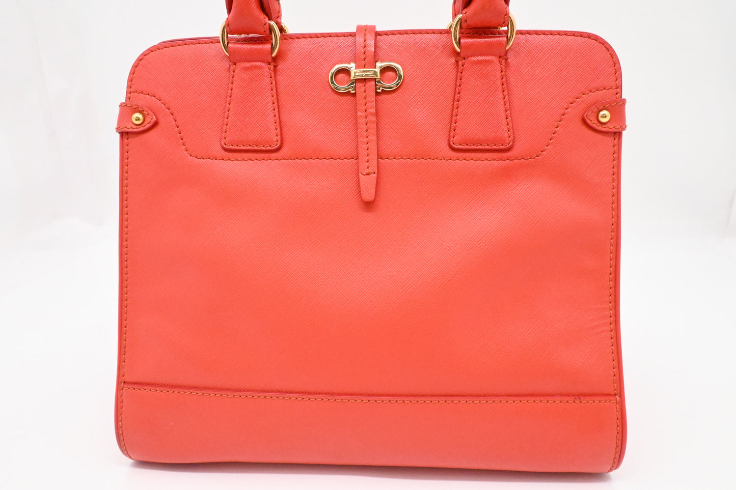 Ferragamo Handbag in Vermilion Red Leather