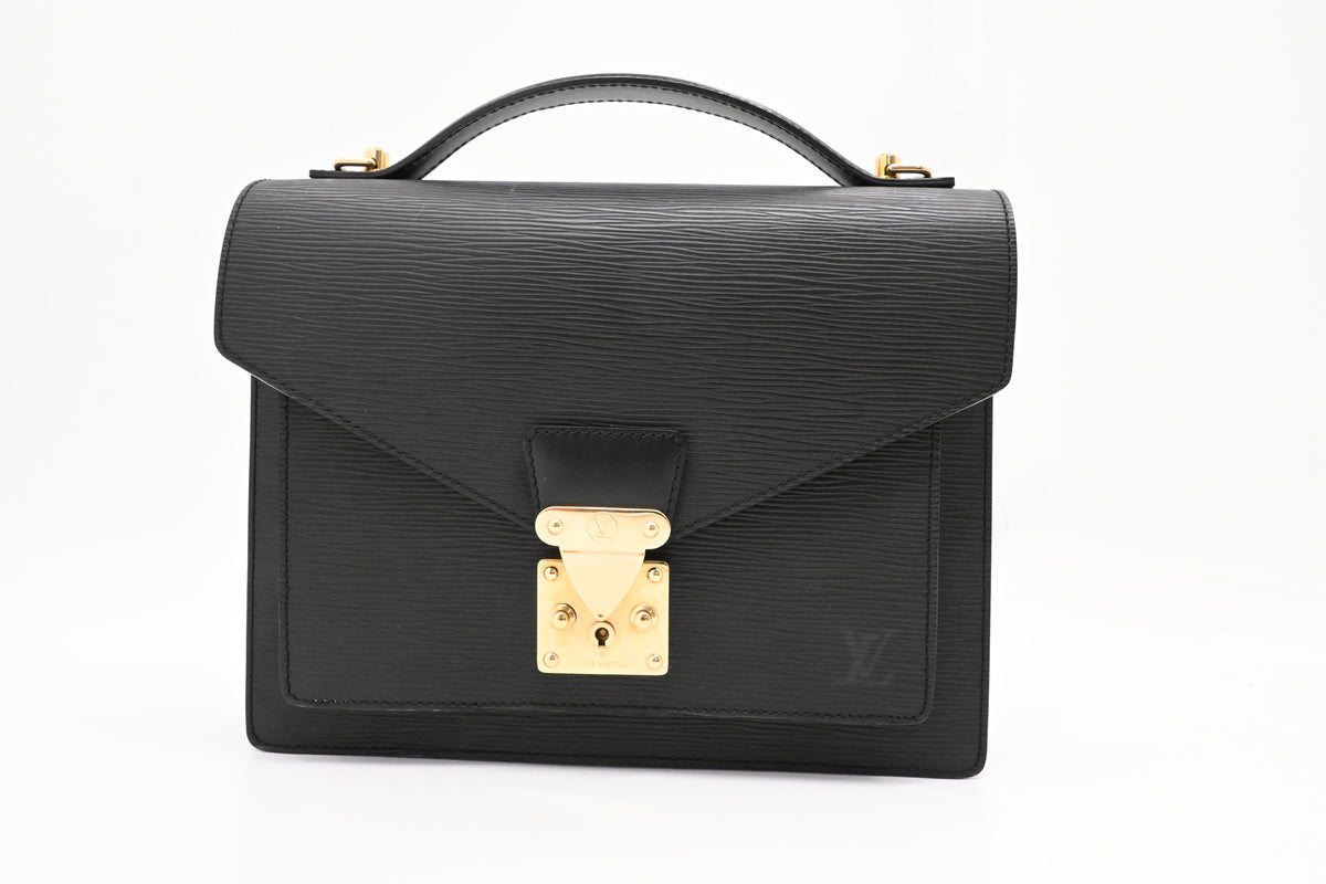 Louis Vuitton Monceau in Black Epi Leather