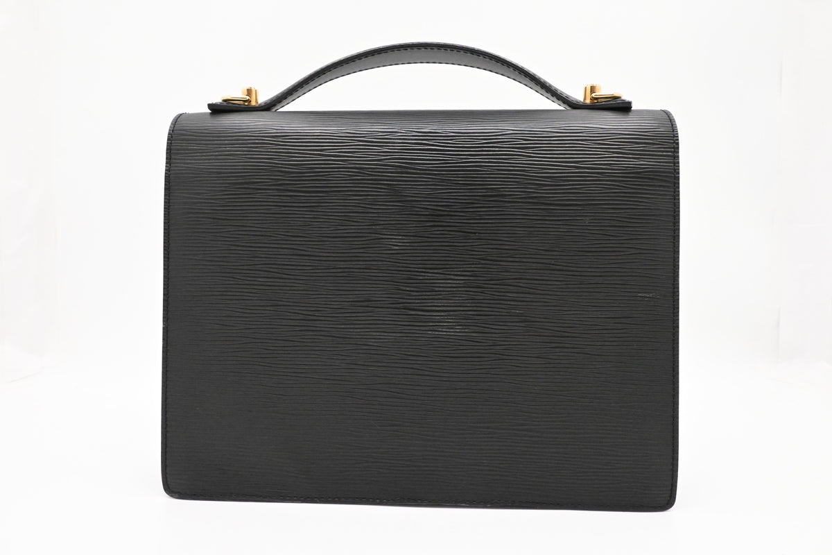 Louis Vuitton Monceau in Black Epi Leather