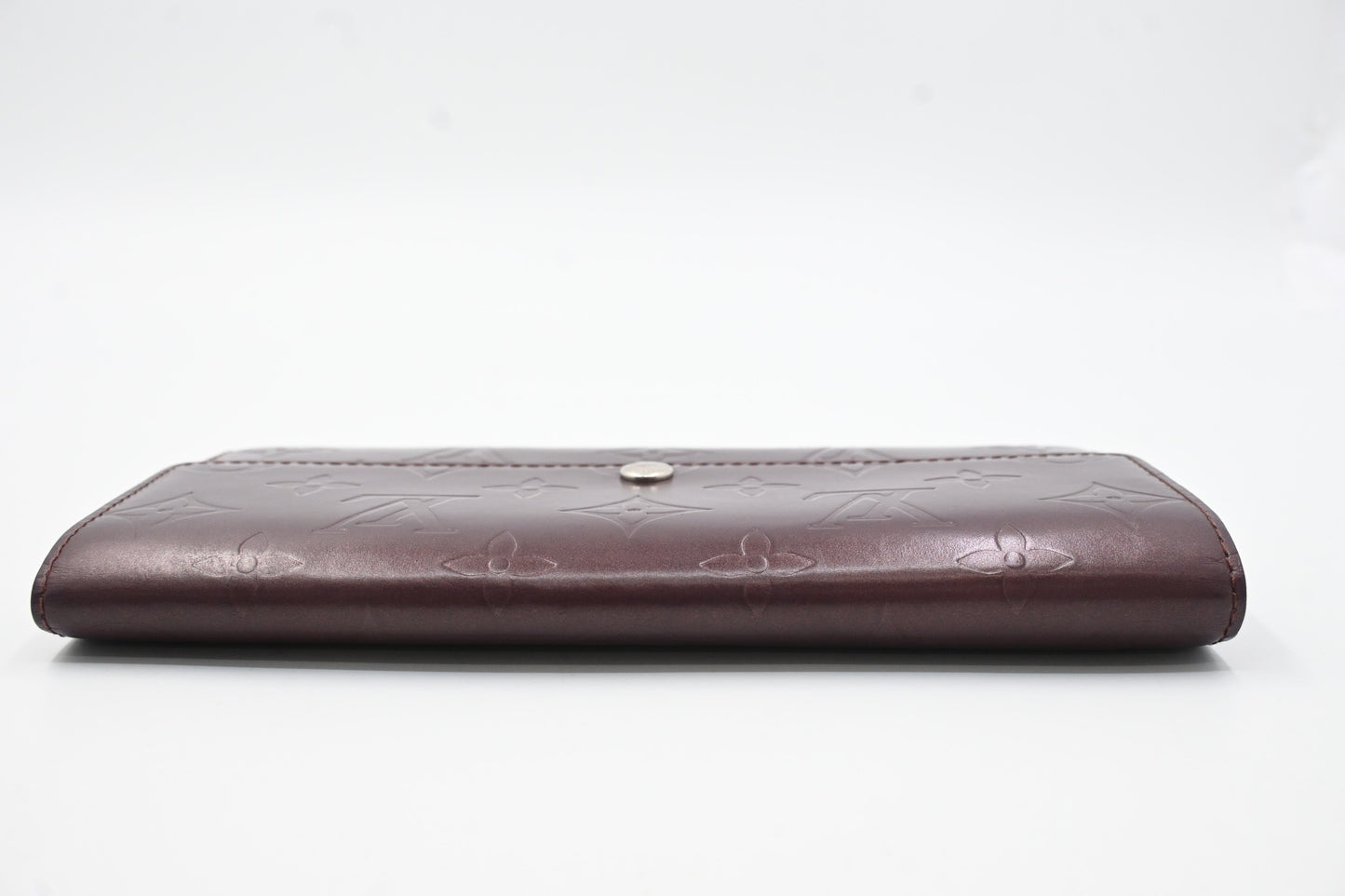 Louis Vuitton Sarah Wallet in Matte Burgundy Leather