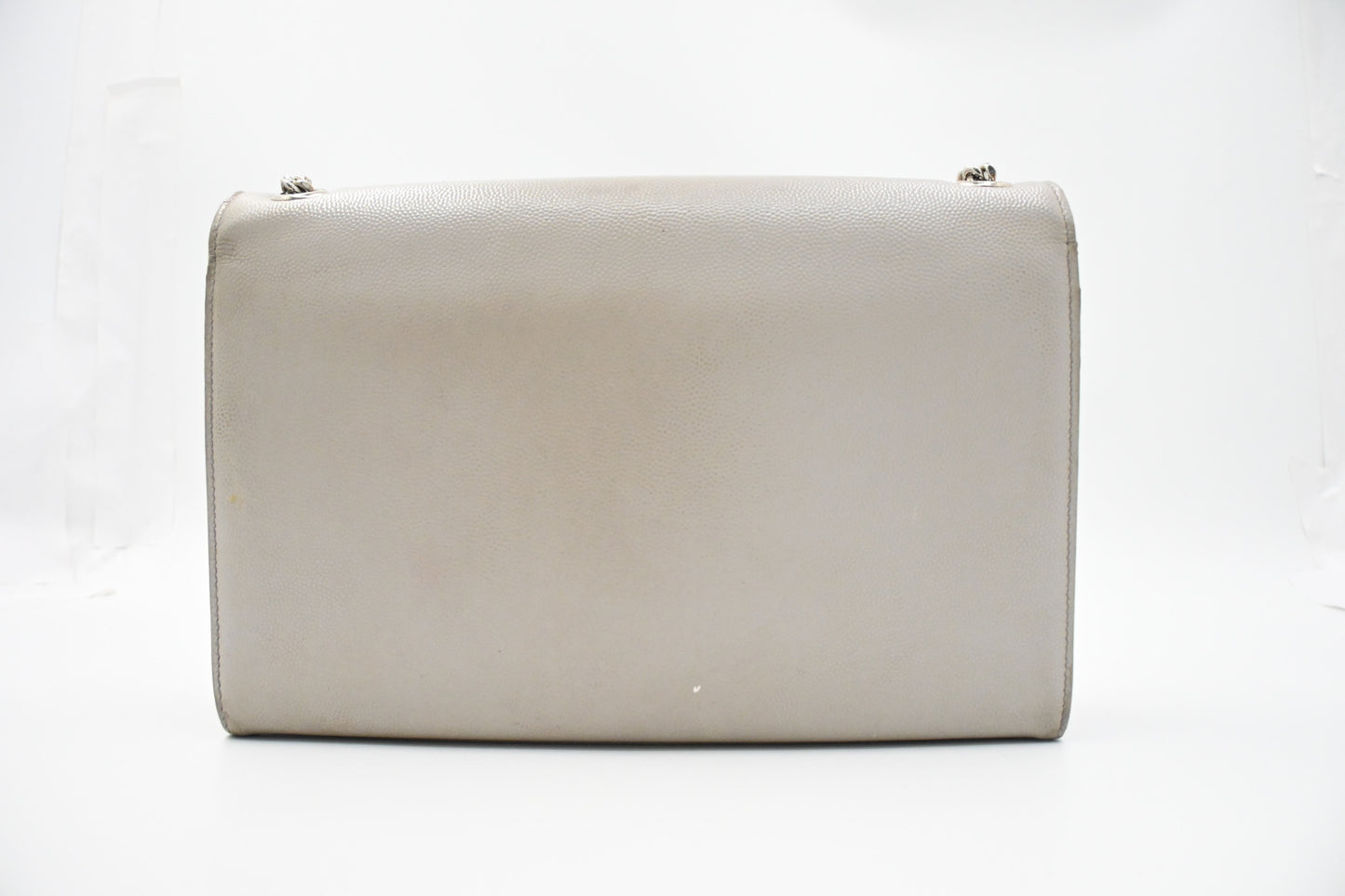 YSL Saint Laurent Medium Kate in Gray Grain de Poudre Leather