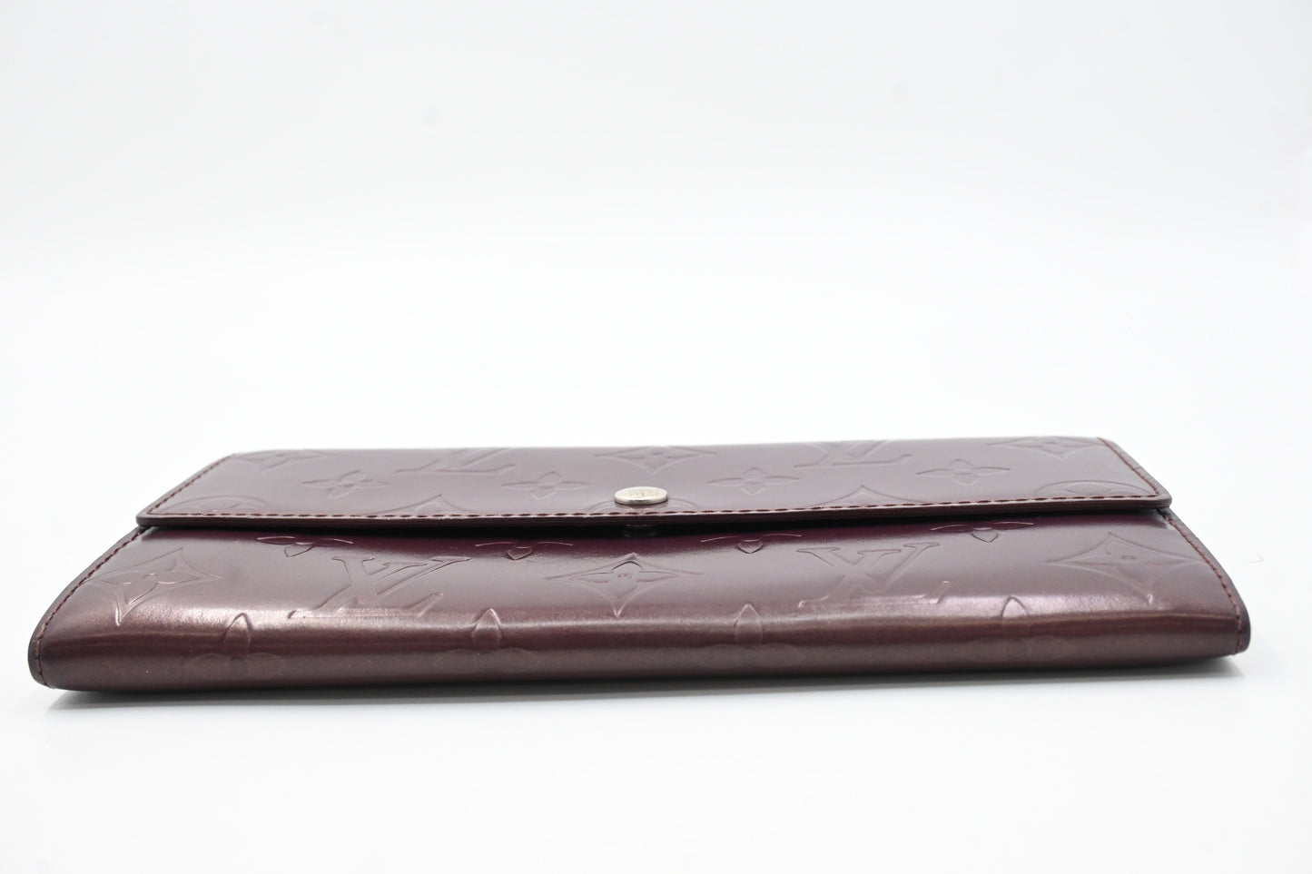 Louis Vuitton Sarah Wallet in Matte Burgundy Leather