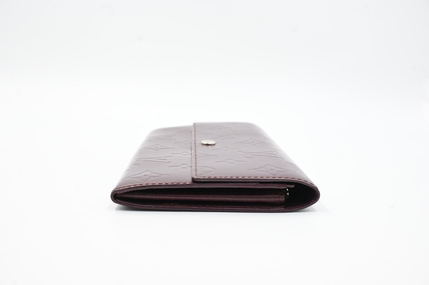 Louis Vuitton Sarah Wallet in Matte Burgundy Leather