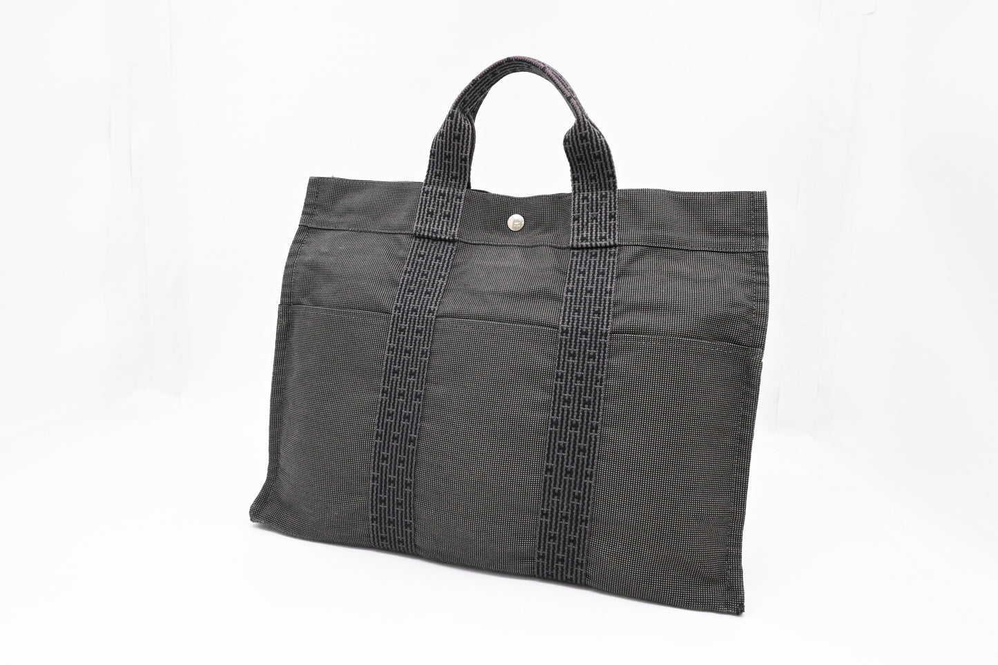 Hermes Herline Fourre-Tout MM in Grey Canvas