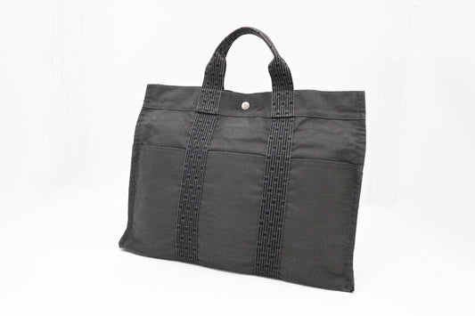 Hermes Herline Fourre-Tout MM in Grey Canvas