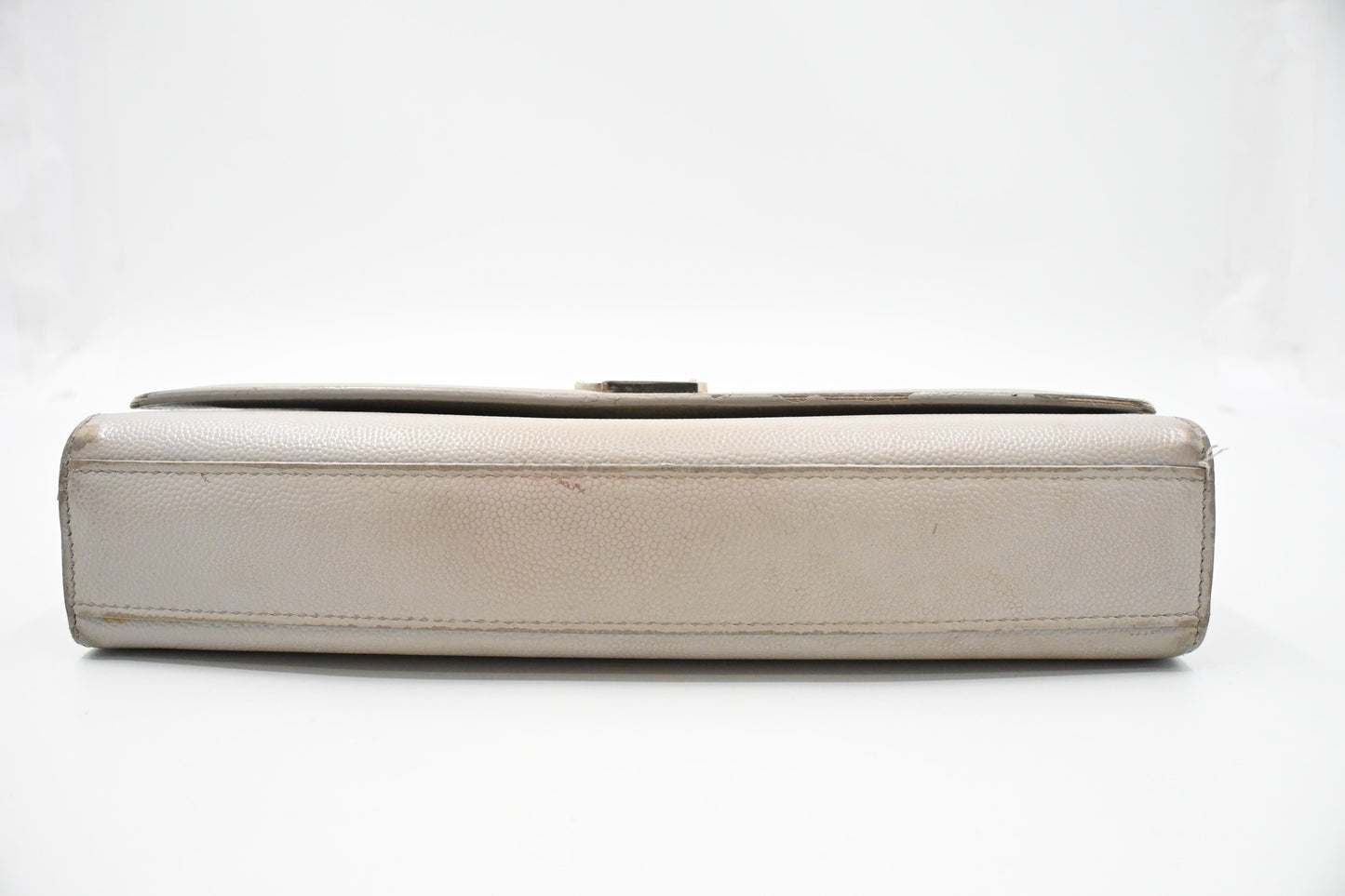 YSL Saint Laurent Medium Kate in Gray Grain de Poudre Leather