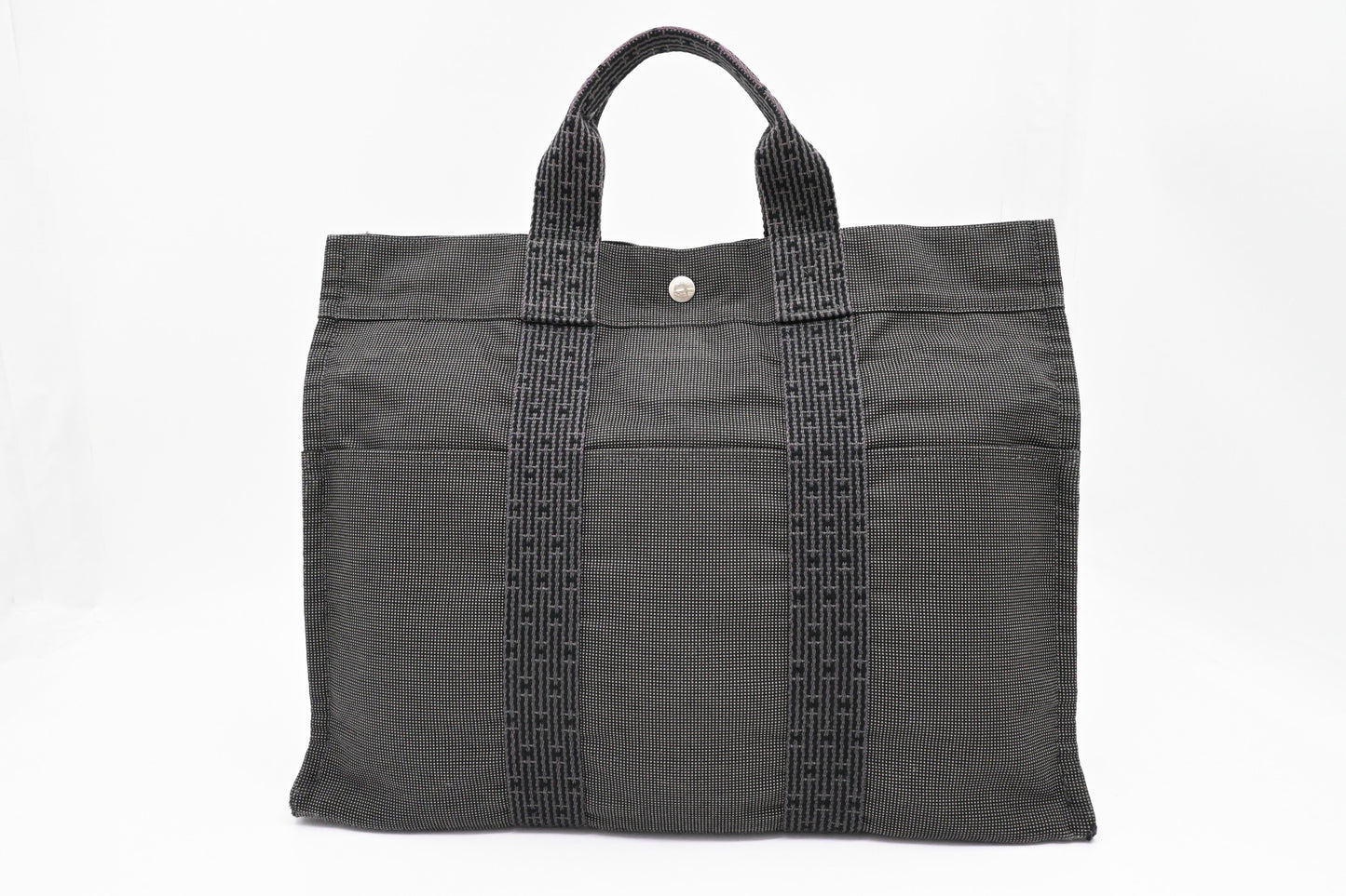 Hermes Herline Fourre-Tout MM in Grey Canvas