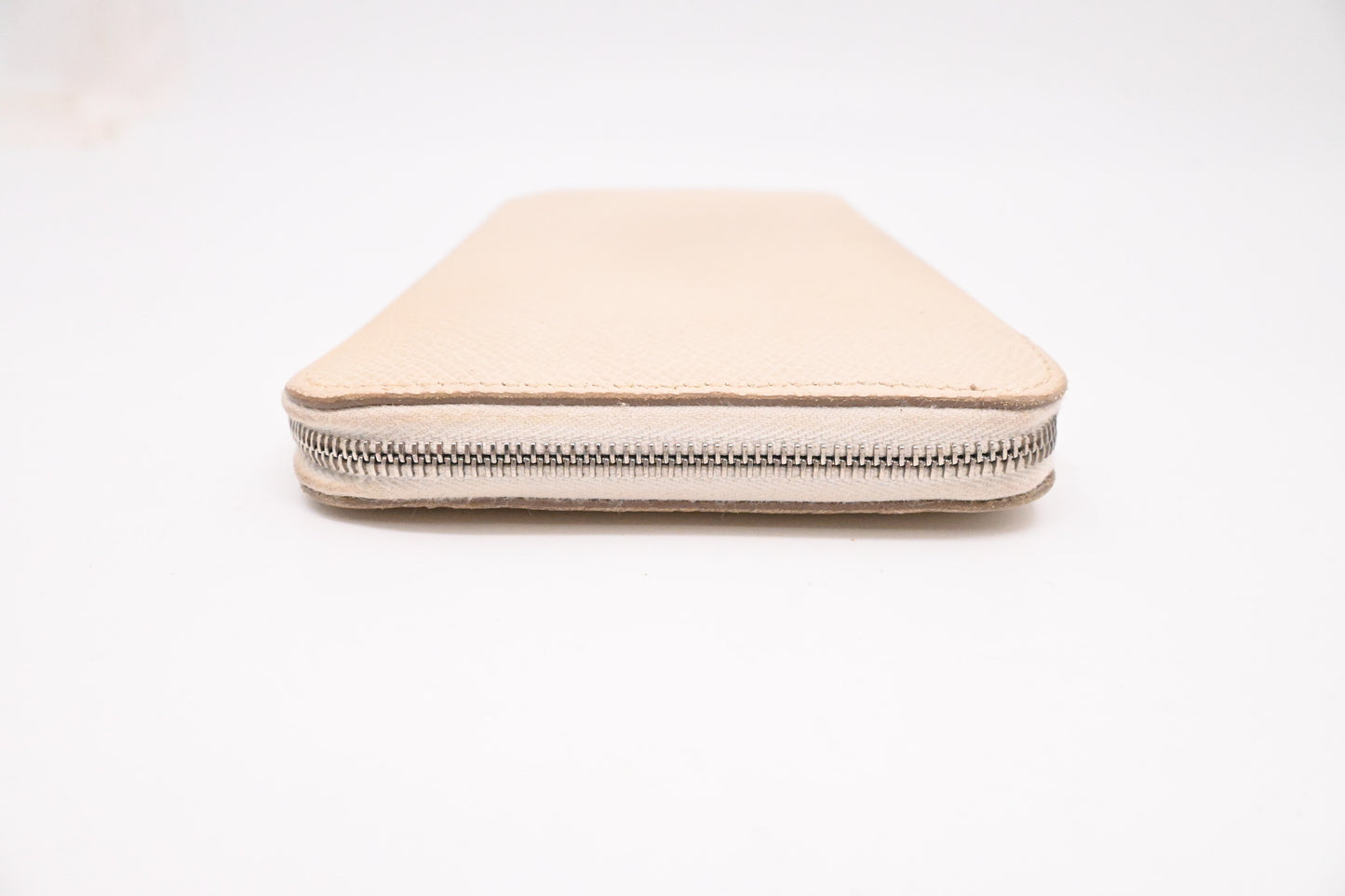 Hermes Long Azap Wallet in Cream Leather and Silk Interior Lining