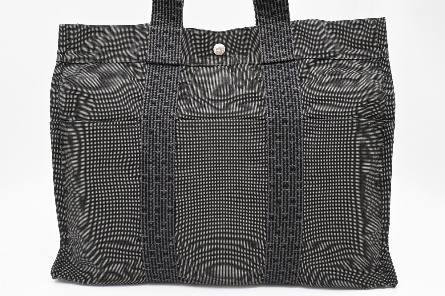 Hermes Herline Fourre-Tout MM in Grey Canvas