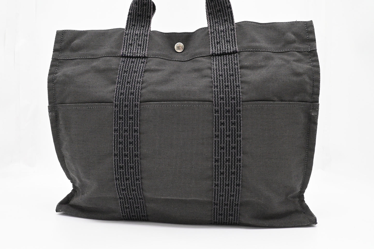 Hermes Herline Fourre-Tout MM in Grey Canvas