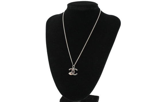 Chanel Black Rhinestone CC Necklace