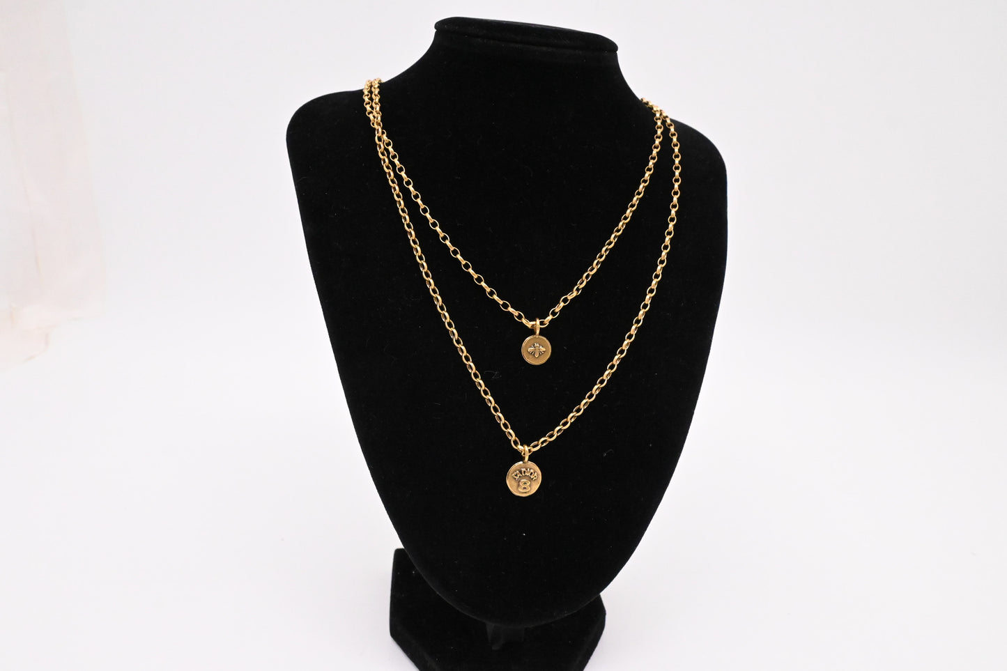 Dior "J'Adore 8" Bee Double Chain Necklace