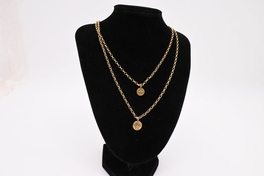 Dior "J'Adore 8" Bee Double Chain Necklace