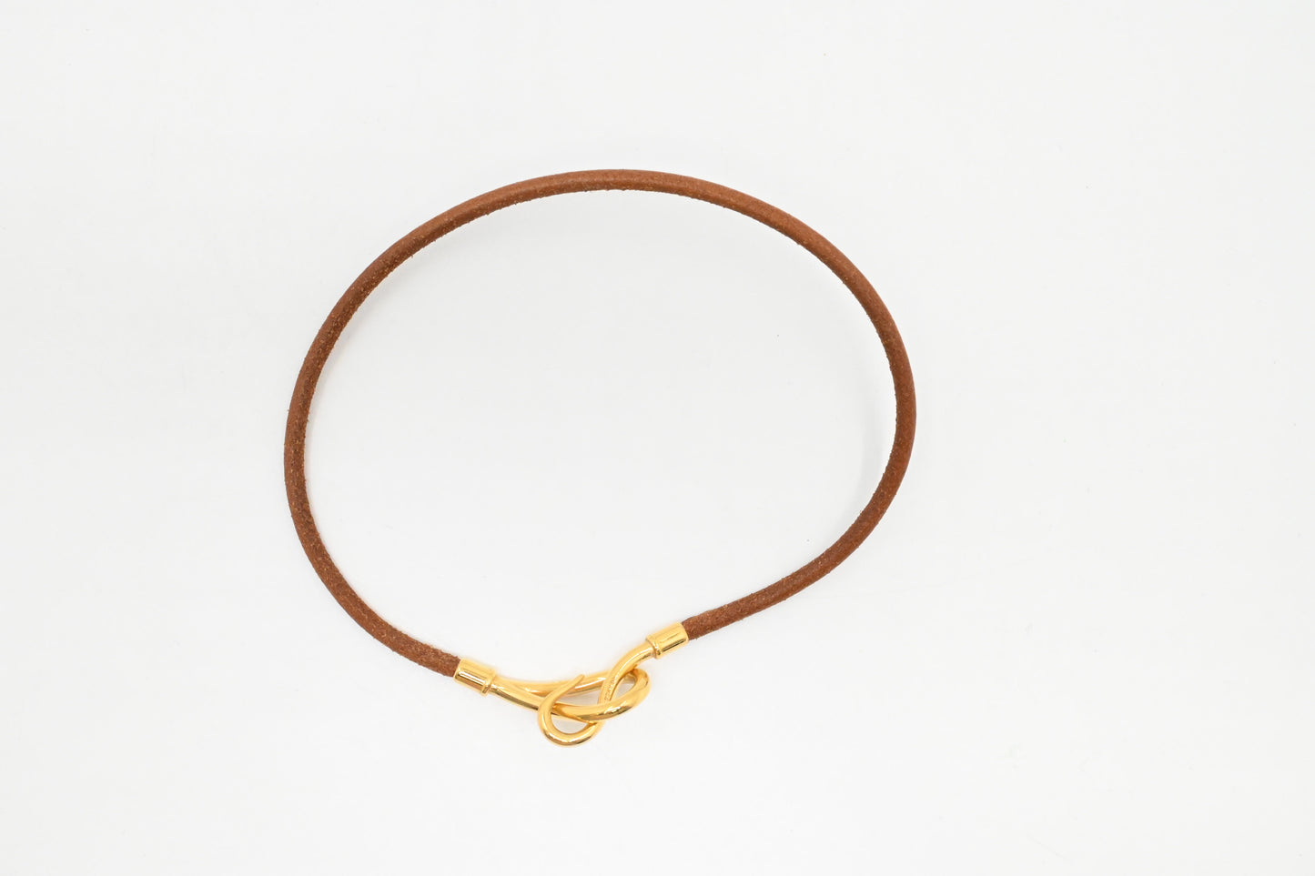 Hermes Double Jumbo Bracelet in Brown Leather