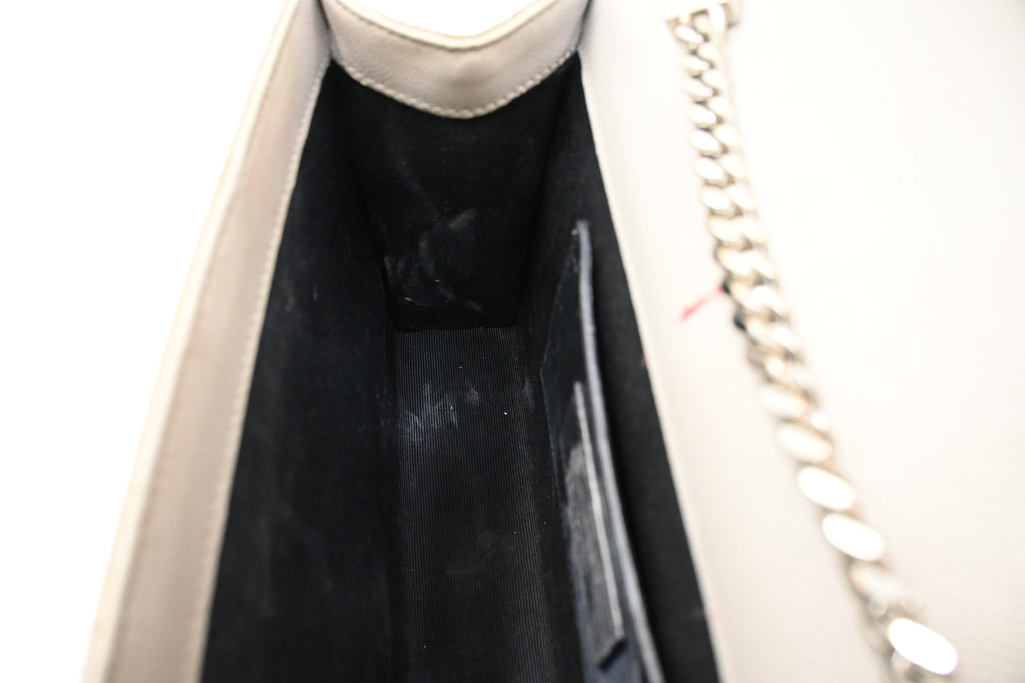 YSL Saint Laurent Medium Kate in Gray Grain de Poudre Leather