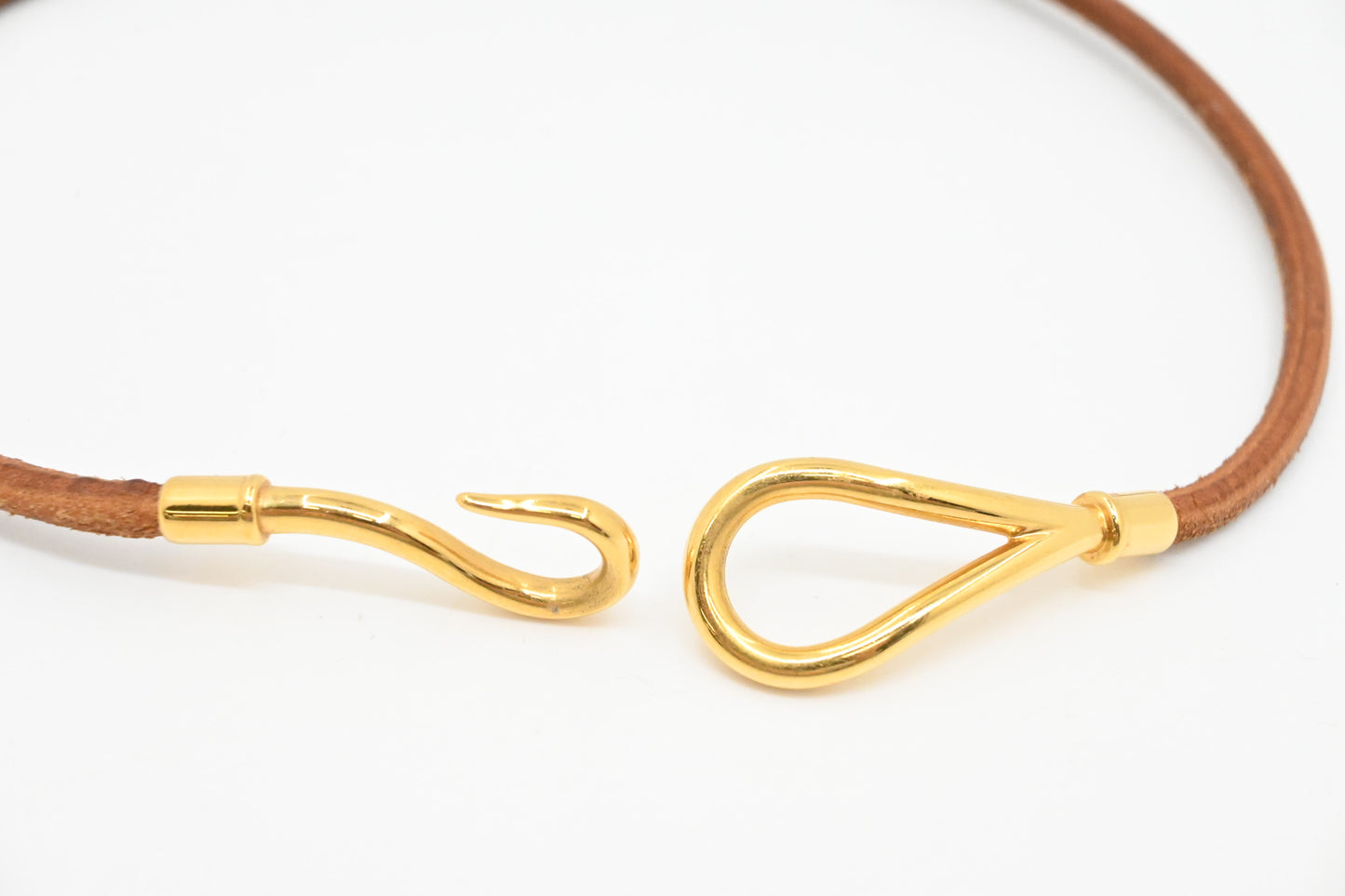 Hermes Double Jumbo Bracelet in Brown Leather