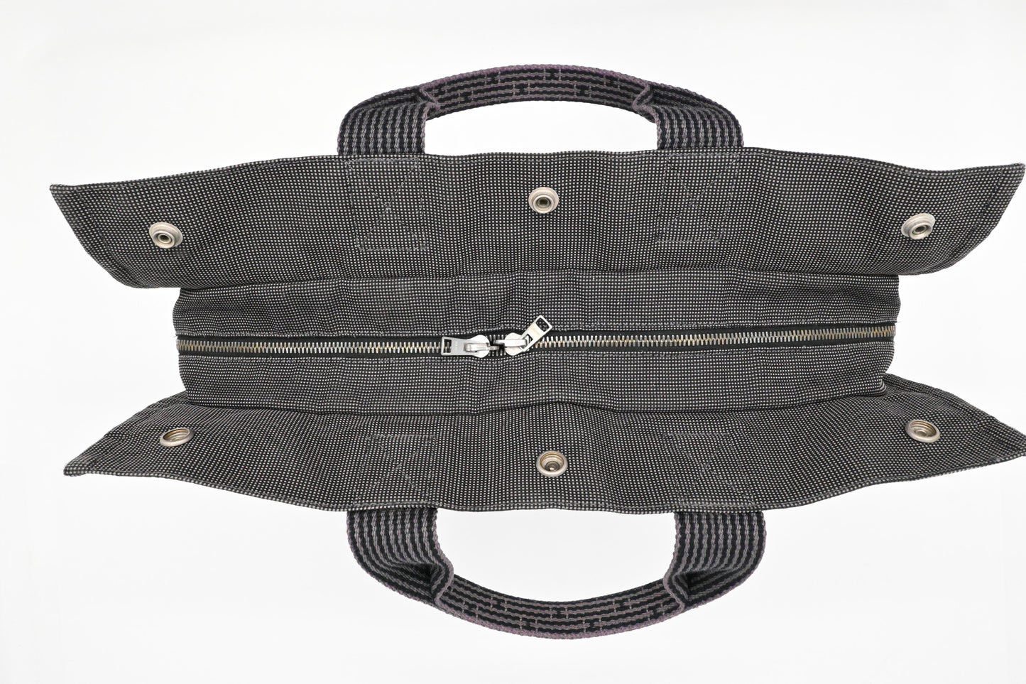 Hermes Herline Fourre-Tout MM in Grey Canvas
