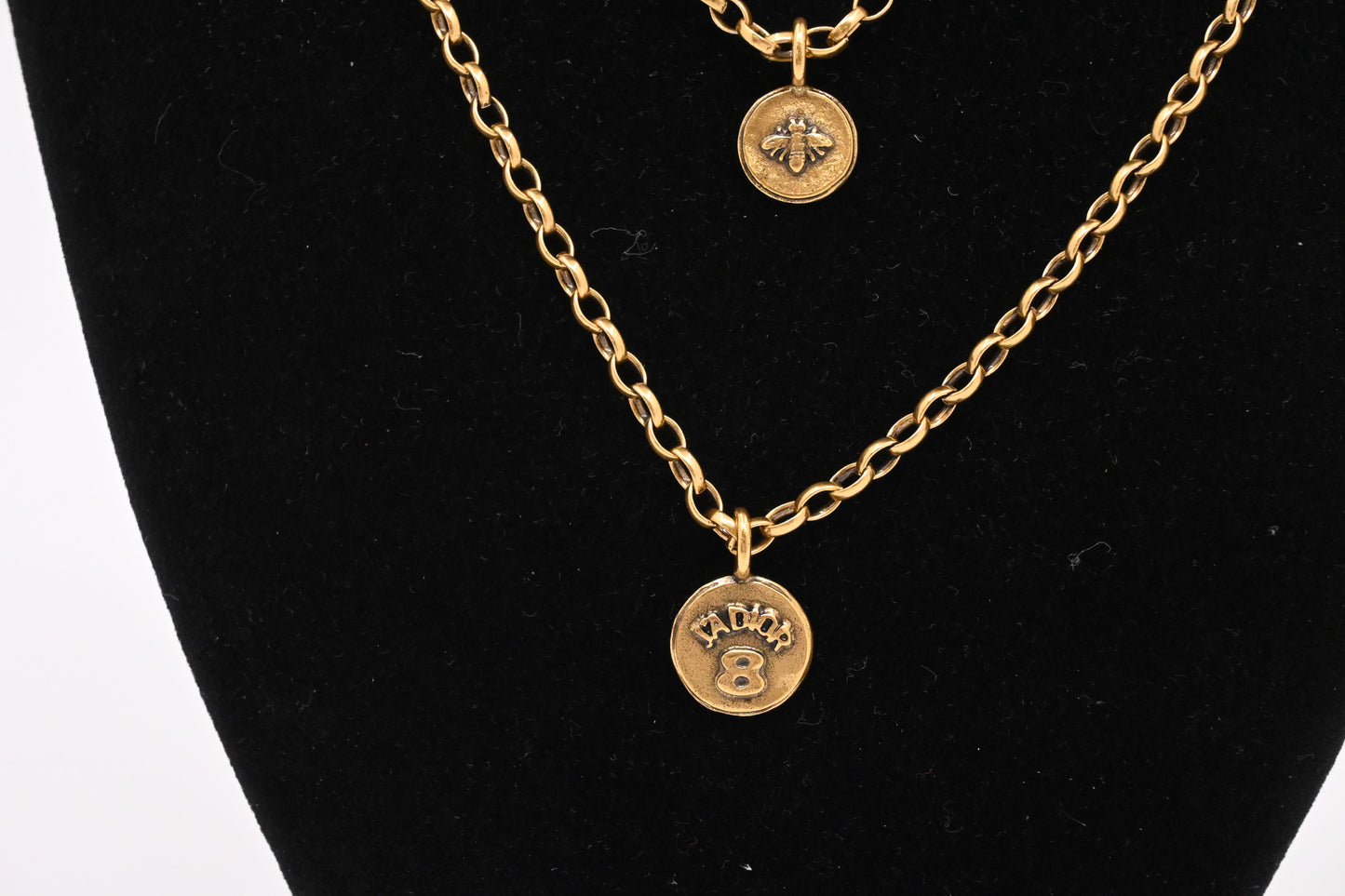 Dior "J'Adore 8" Bee Double Chain Necklace