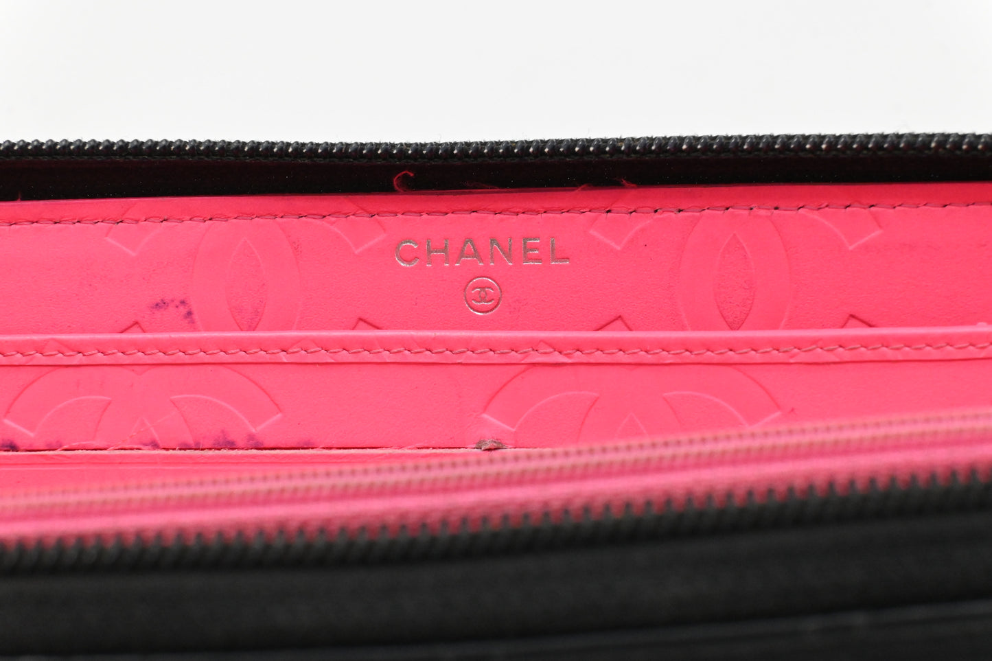 Chanel Cambon Zippy Wallet in Black Matelassé Leather