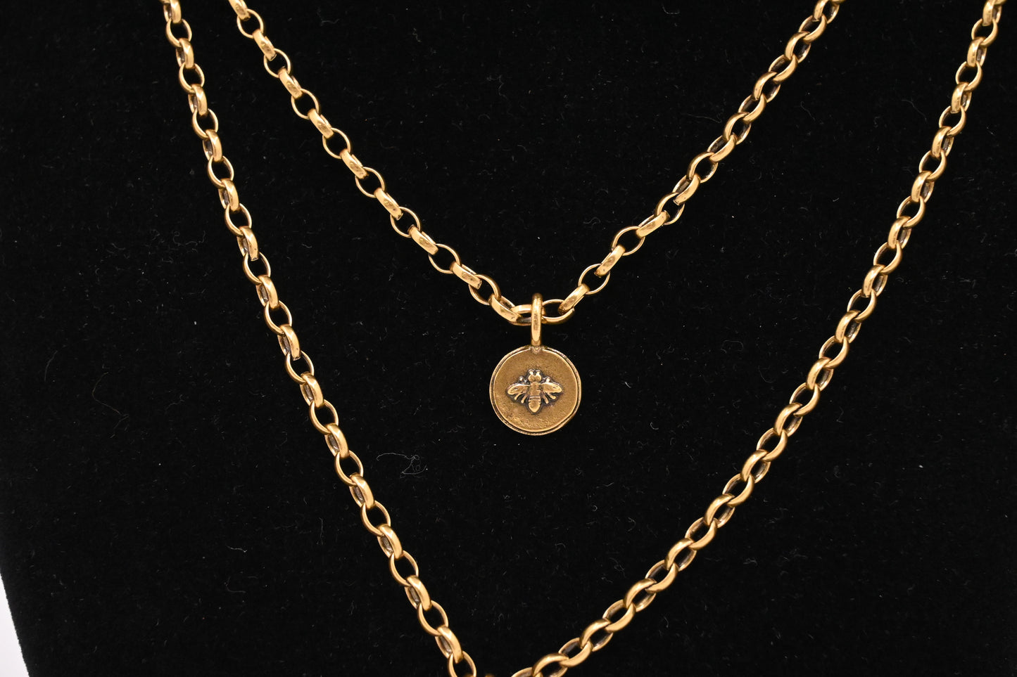 Dior "J'Adore 8" Bee Double Chain Necklace