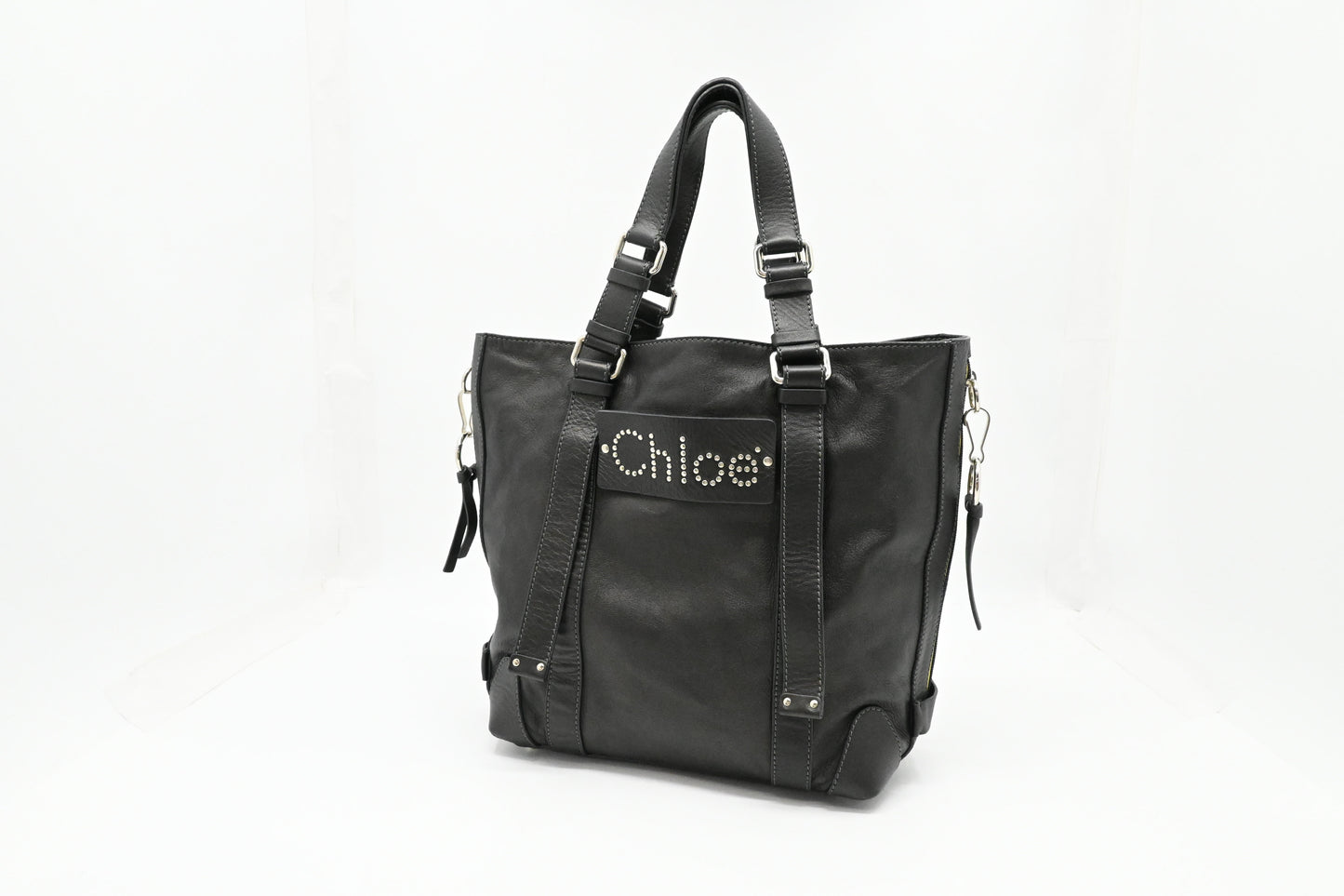 Chloe Patsy Tote in Black Leather