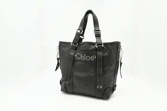 Chloe Patsy Tote in Black Leather