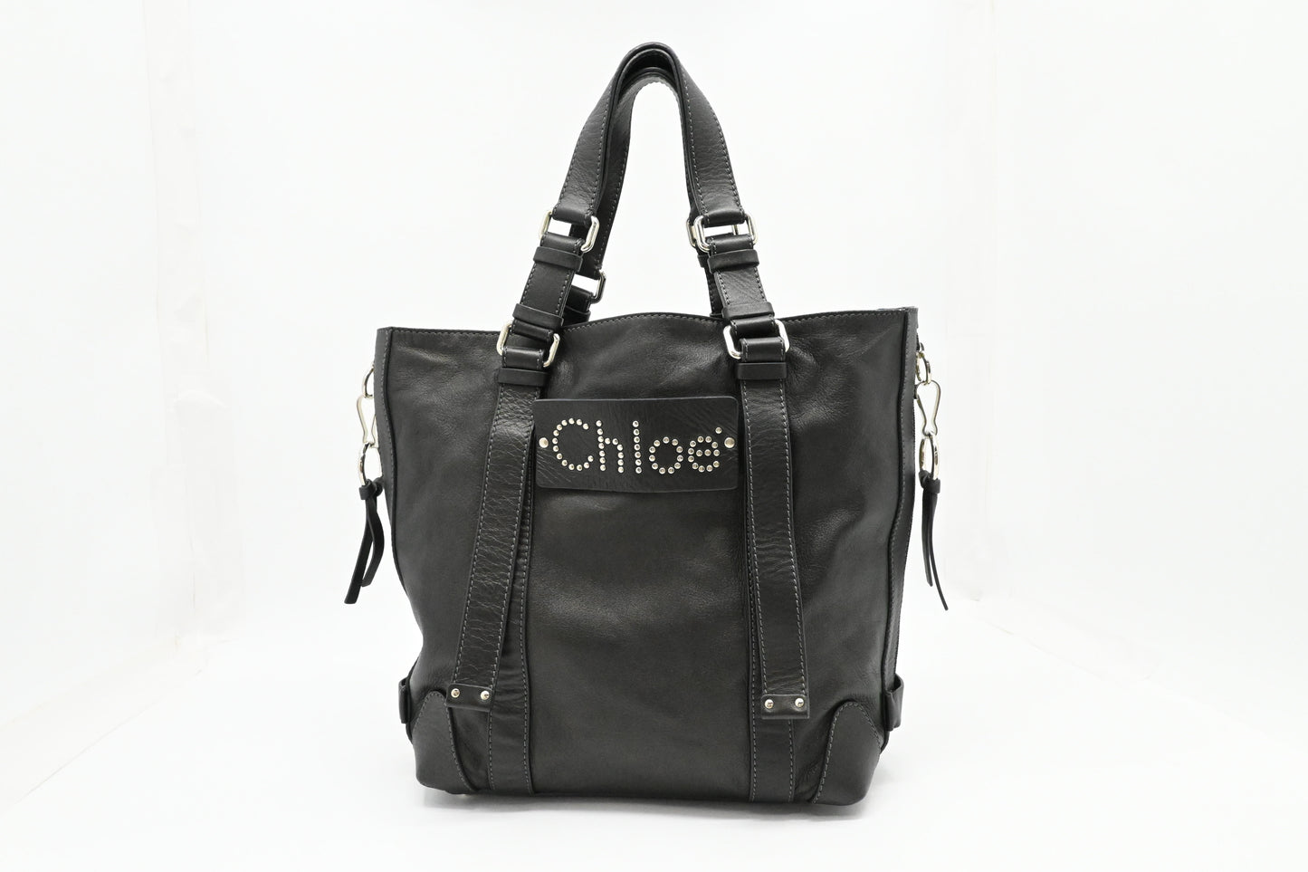 Chloe Patsy Tote in Black Leather