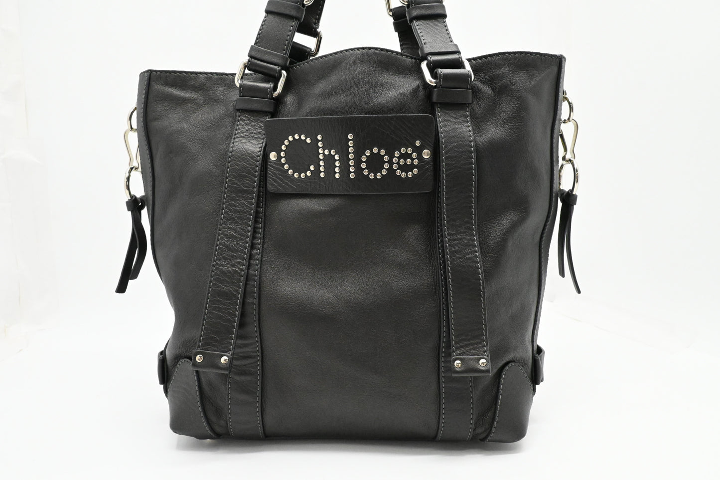 Chloe Patsy Tote in Black Leather