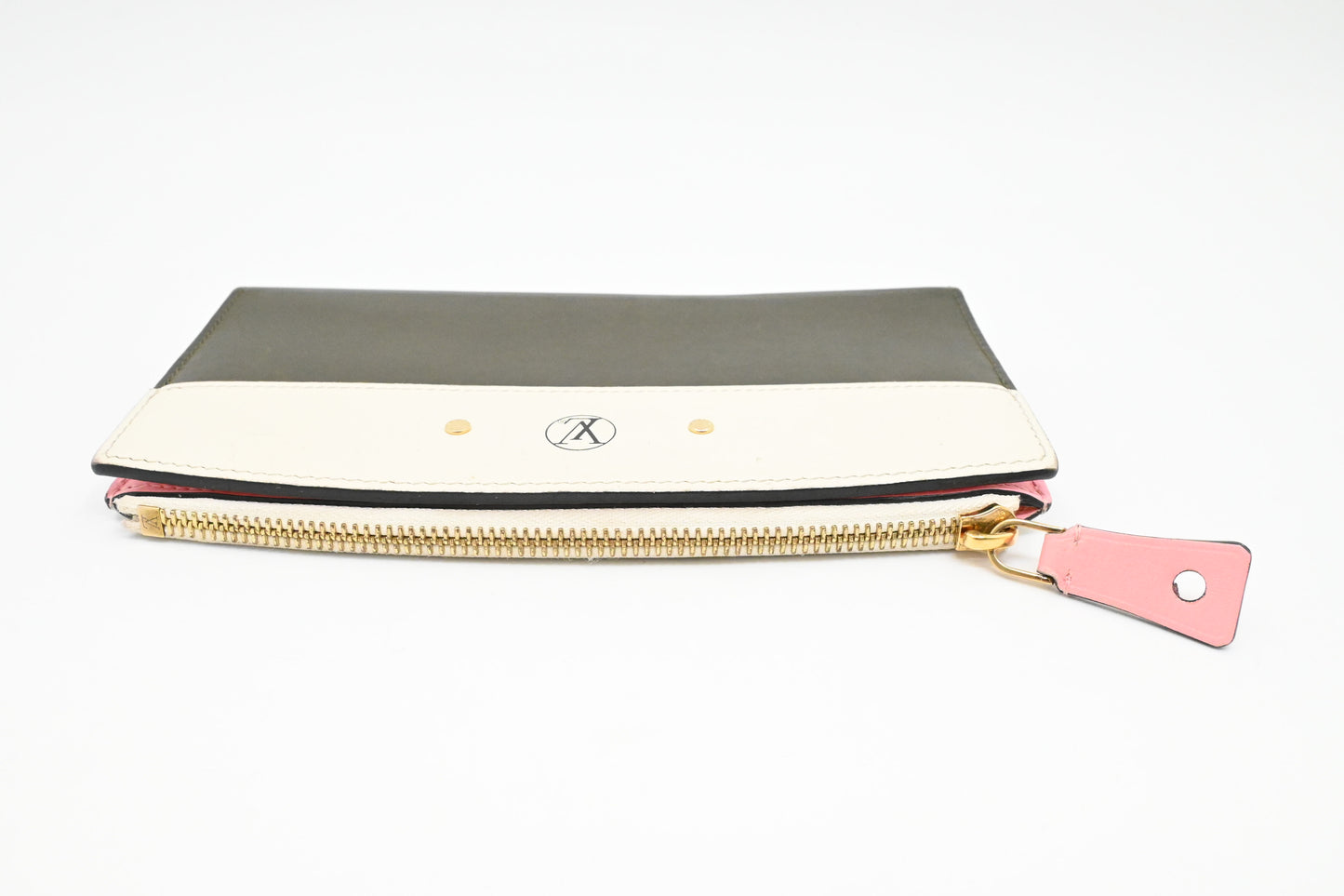 Louis Vuitton Steamer Long Wallet in Green, Pink and White Leather