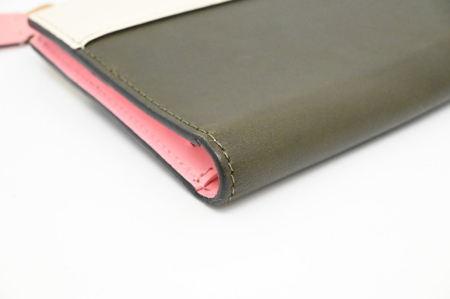 Louis Vuitton Steamer Long Wallet in Green, Pink and White Leather