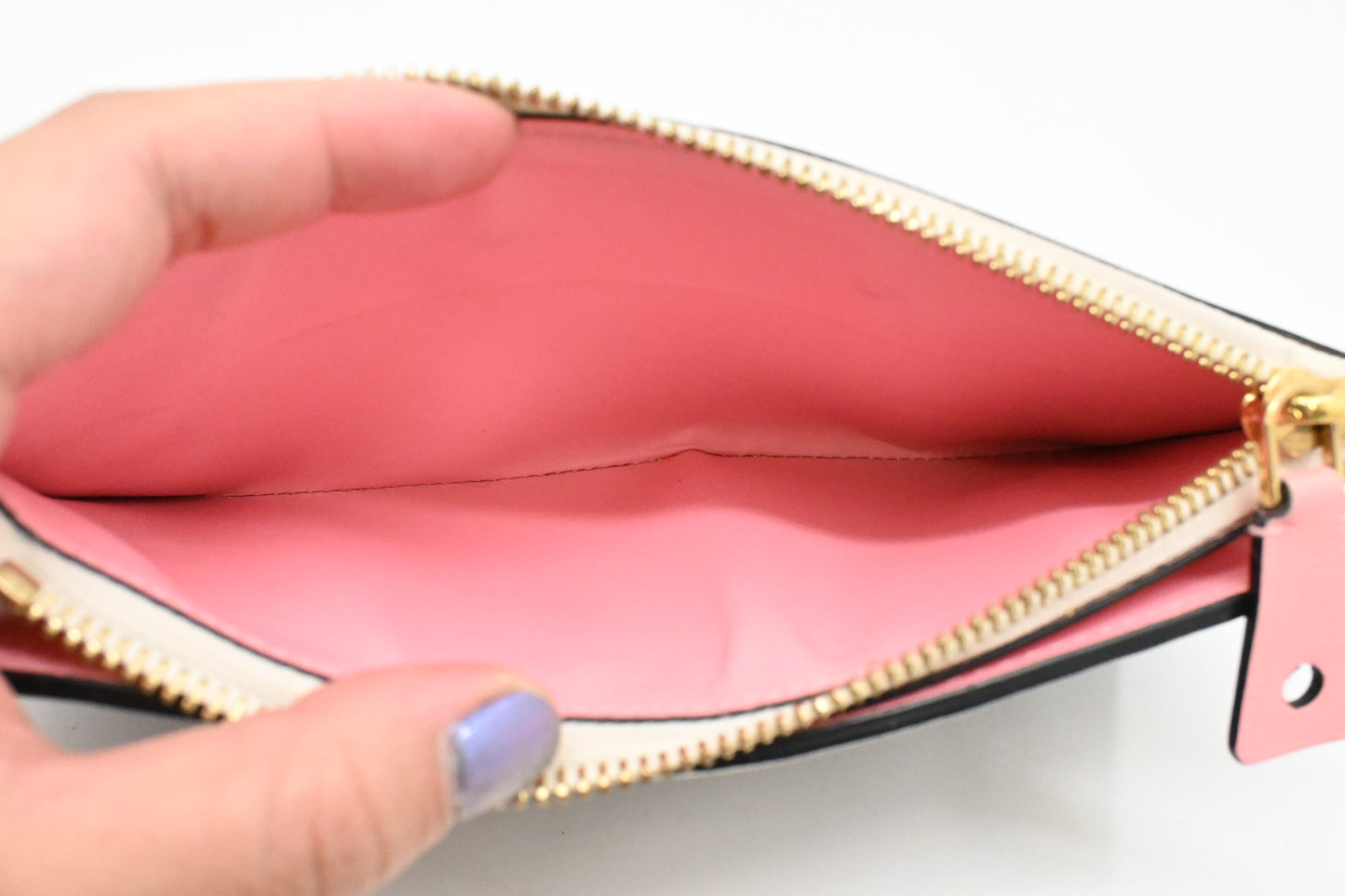 Louis Vuitton Steamer Long Wallet in Green, Pink and White Leather