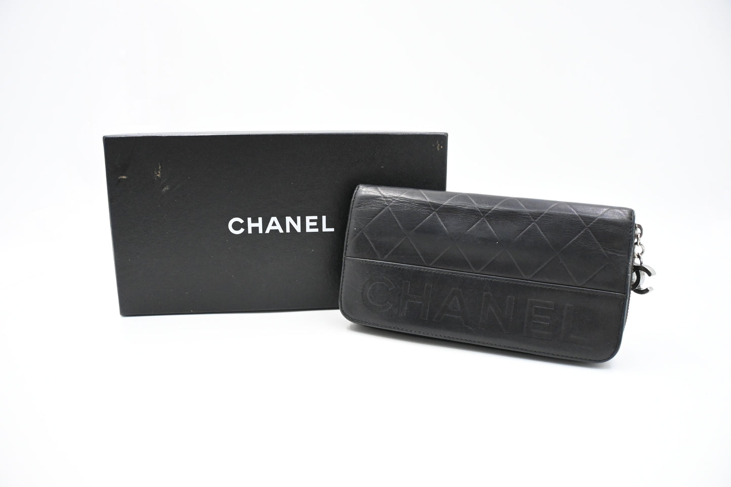 Chanel Long Wallet in Black Leather