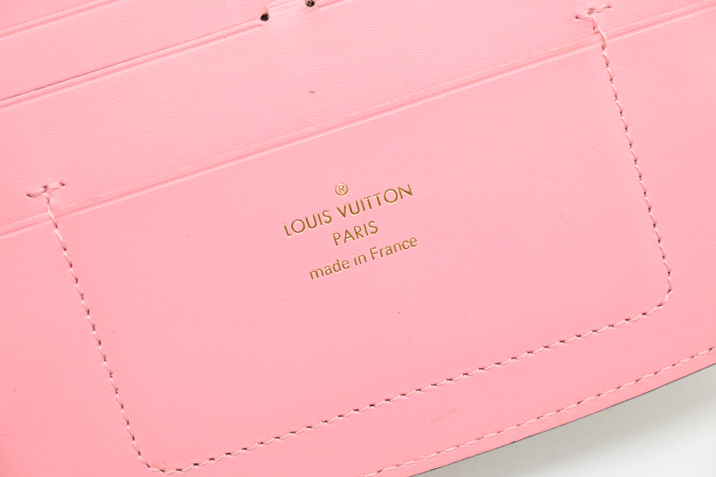 Louis Vuitton Steamer Long Wallet in Green, Pink and White Leather