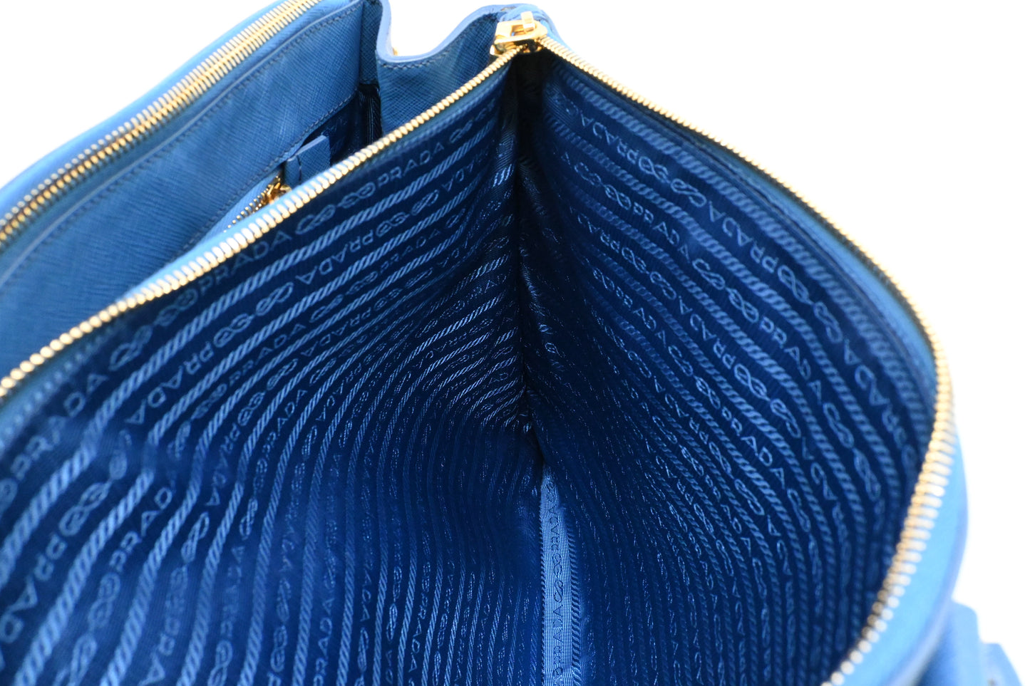 Prada Galleria Large in Blue Saffiano Leather
