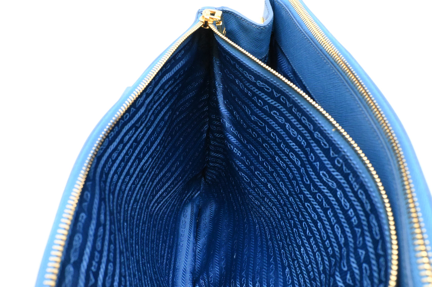 Prada Galleria Large in Blue Saffiano Leather