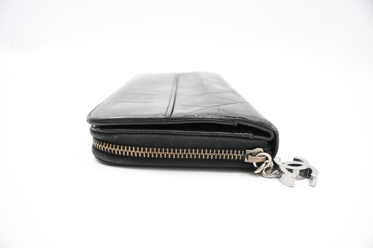 Chanel Long Wallet in Black Leather
