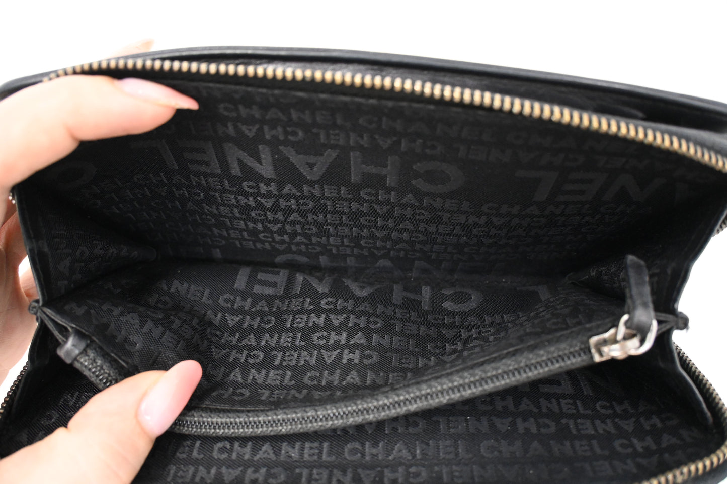 Chanel Long Wallet in Black Leather