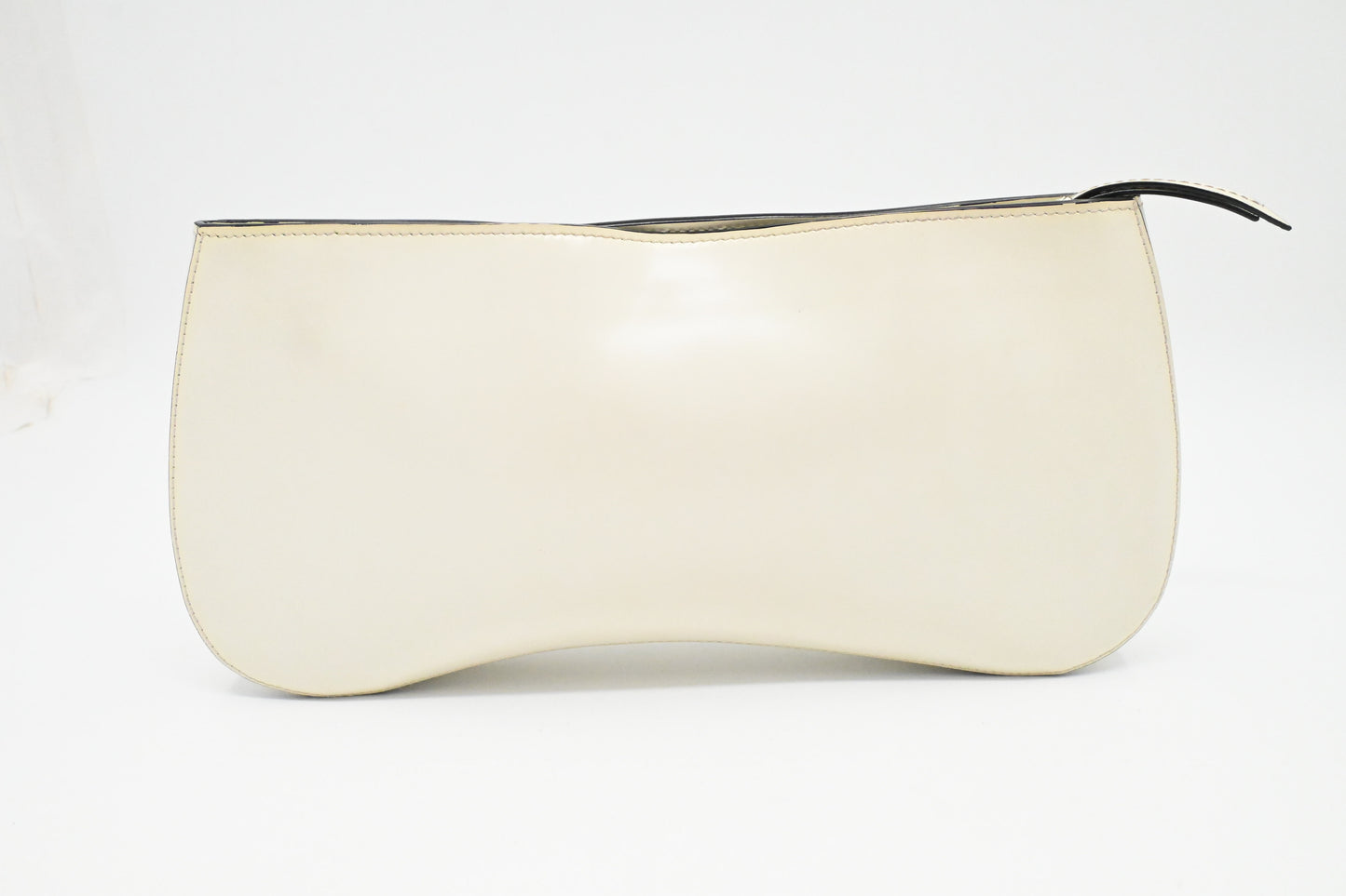 Prada Spazzolato Sidonie Chain Crossbody in White Leather