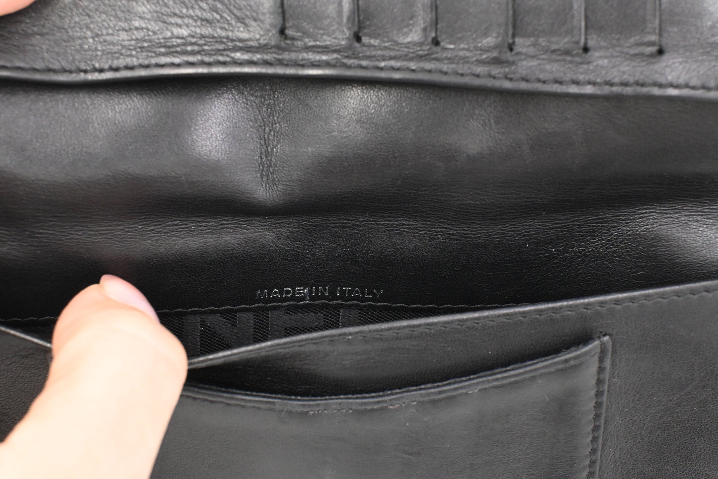 Chanel Long Wallet in Black Leather