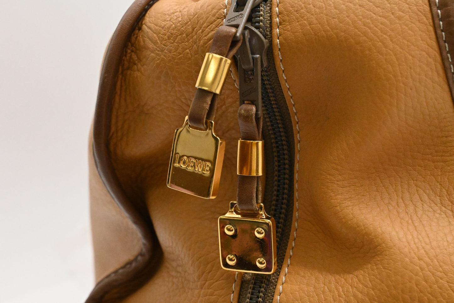 Loewe Amazona Travel Bag in Light Brown Leather