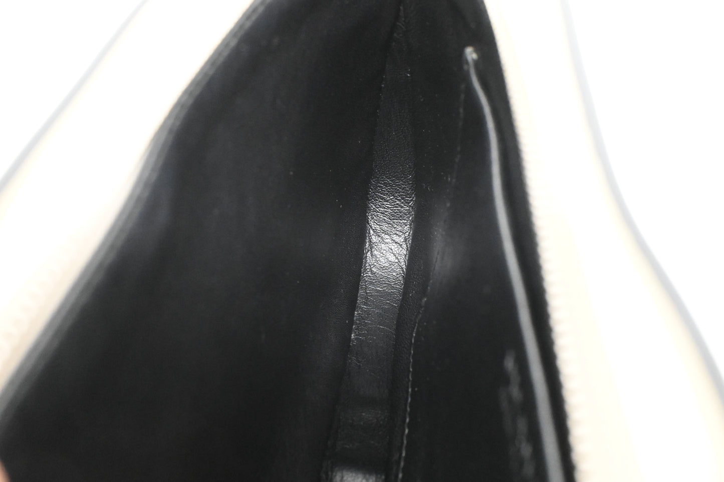 Prada Spazzolato Sidonie Chain Crossbody in White Leather