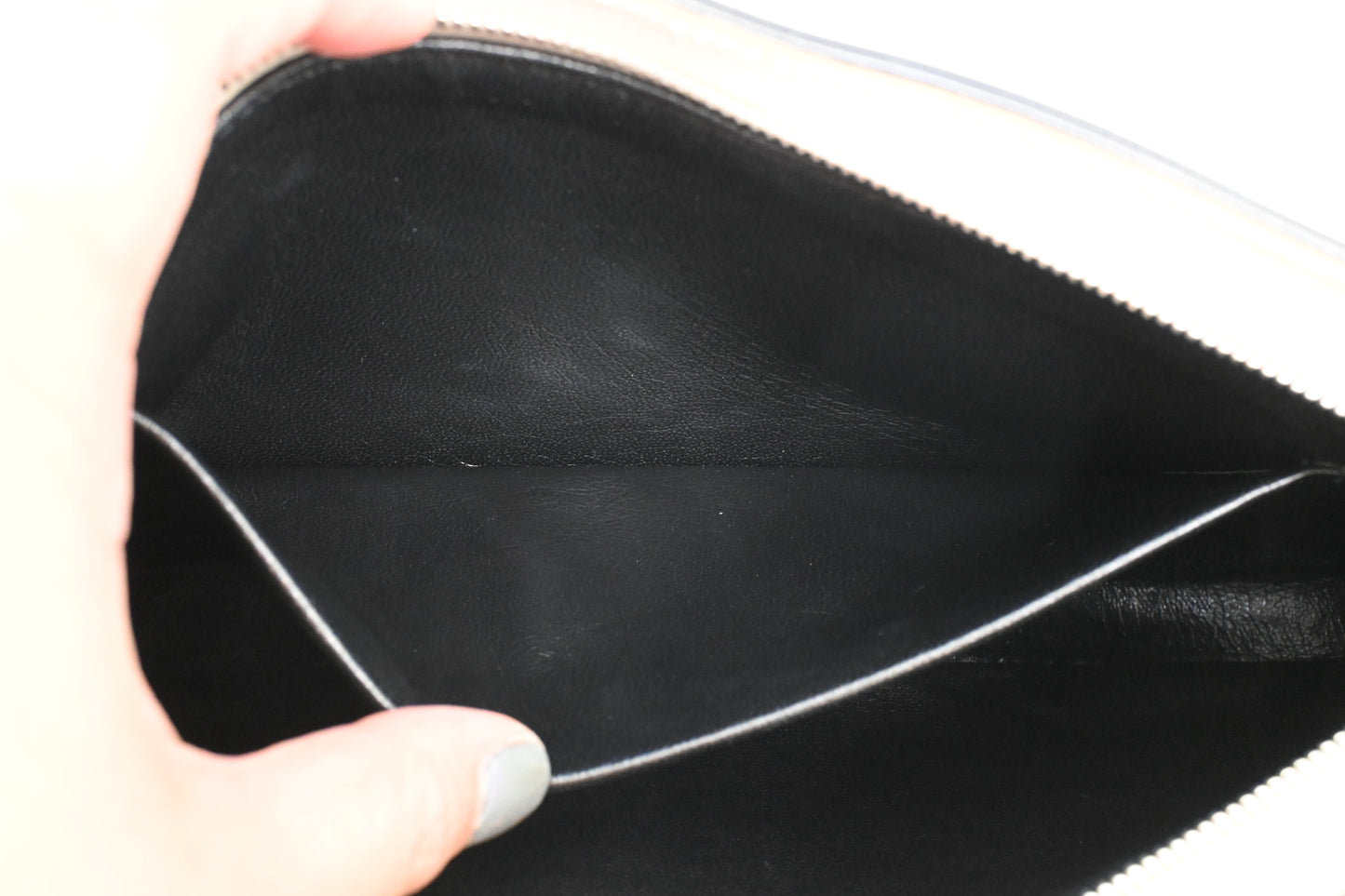 Prada Spazzolato Sidonie Chain Crossbody in White Leather