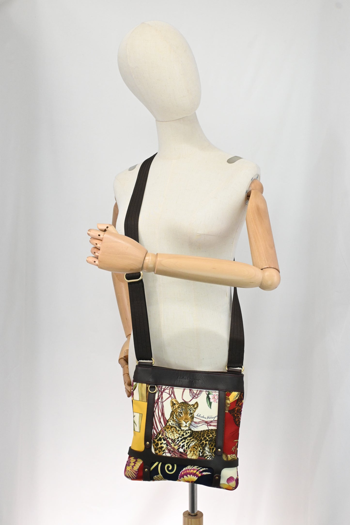 Ferragamo Crossbody Bag in Nylon and Leather