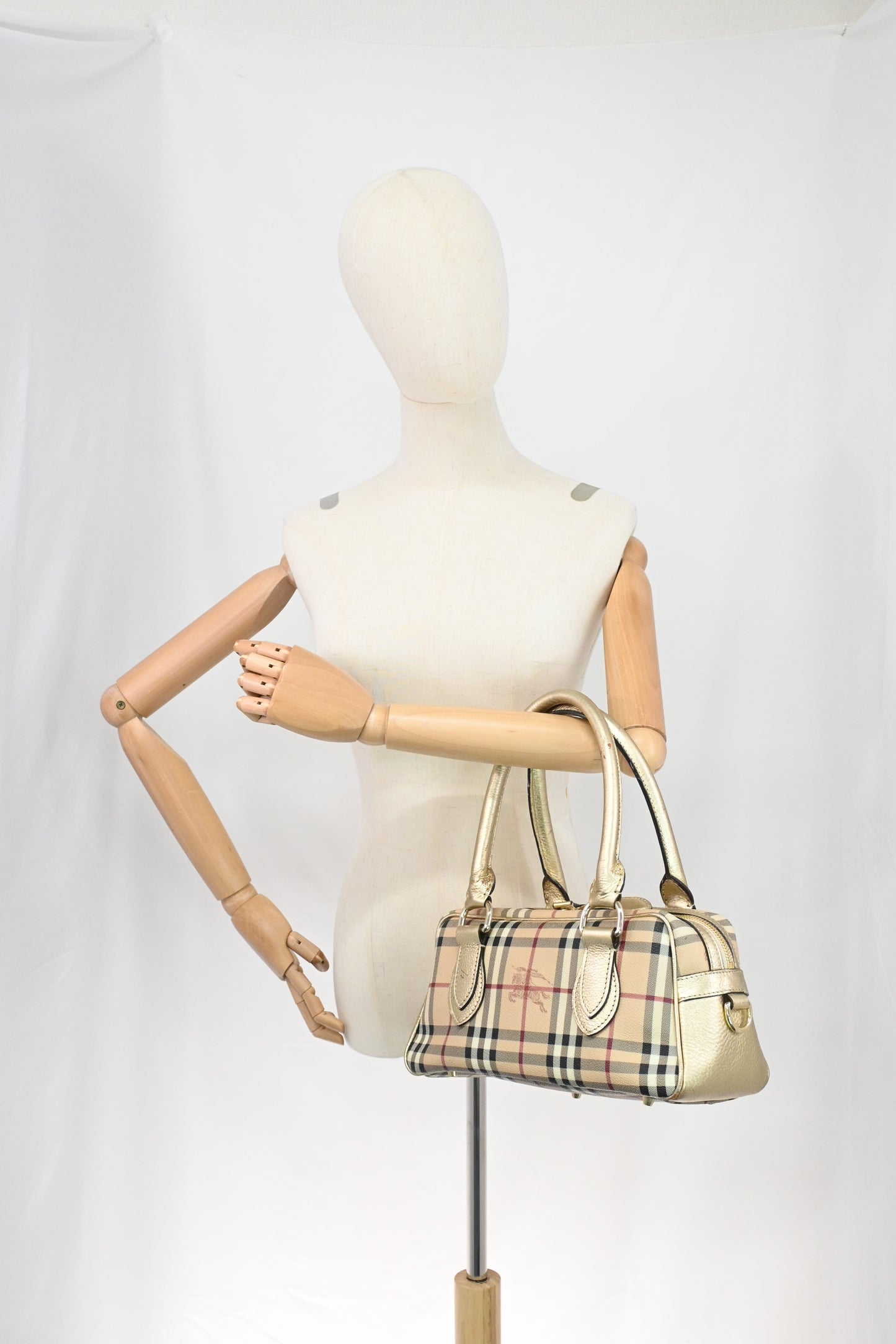 Burberry Shoulder Bag in Check Coated Canvas
