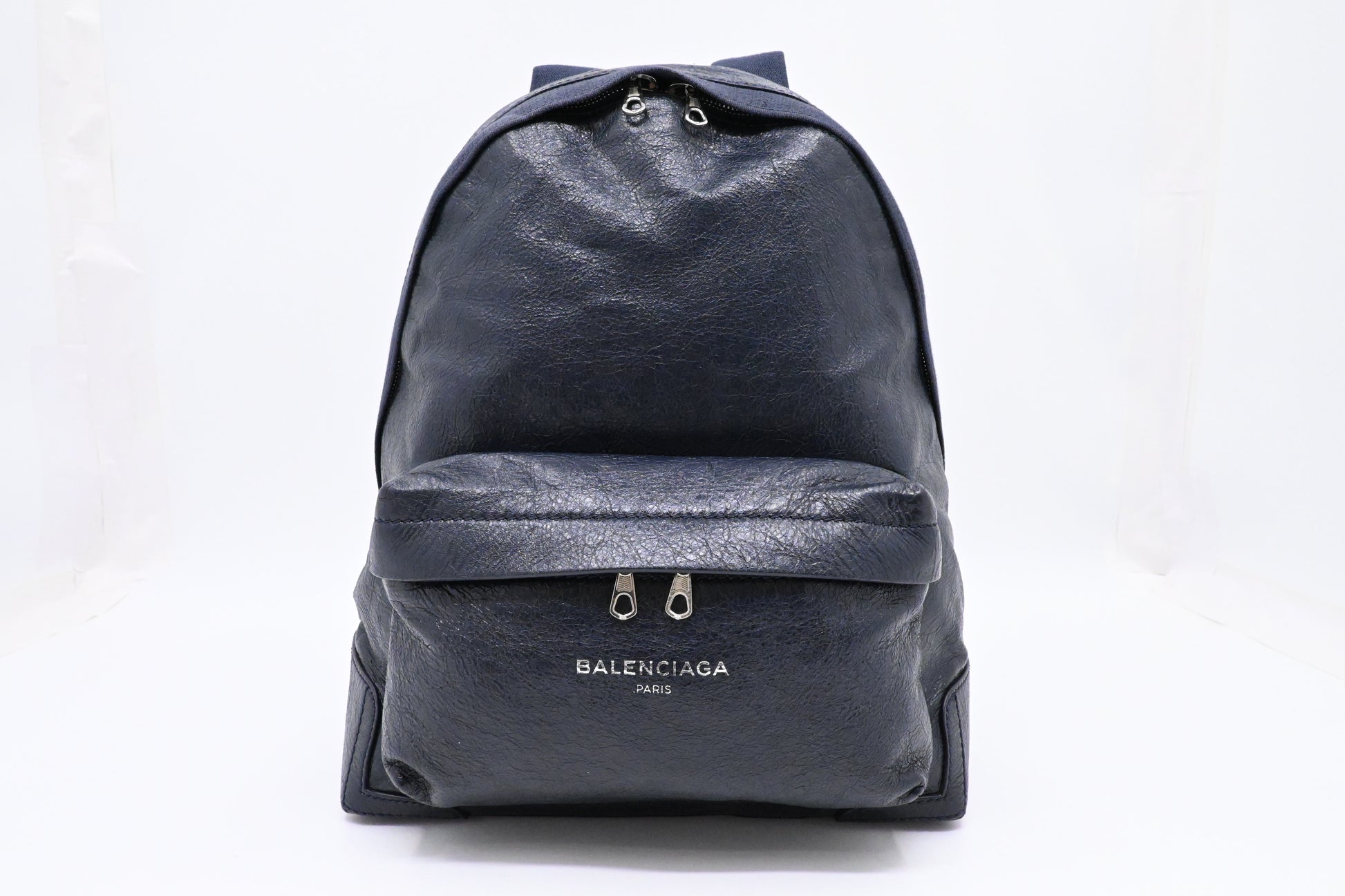 Balenciaga Explorer Backpack in Dark Blue Leather – Weekly Lux Drop