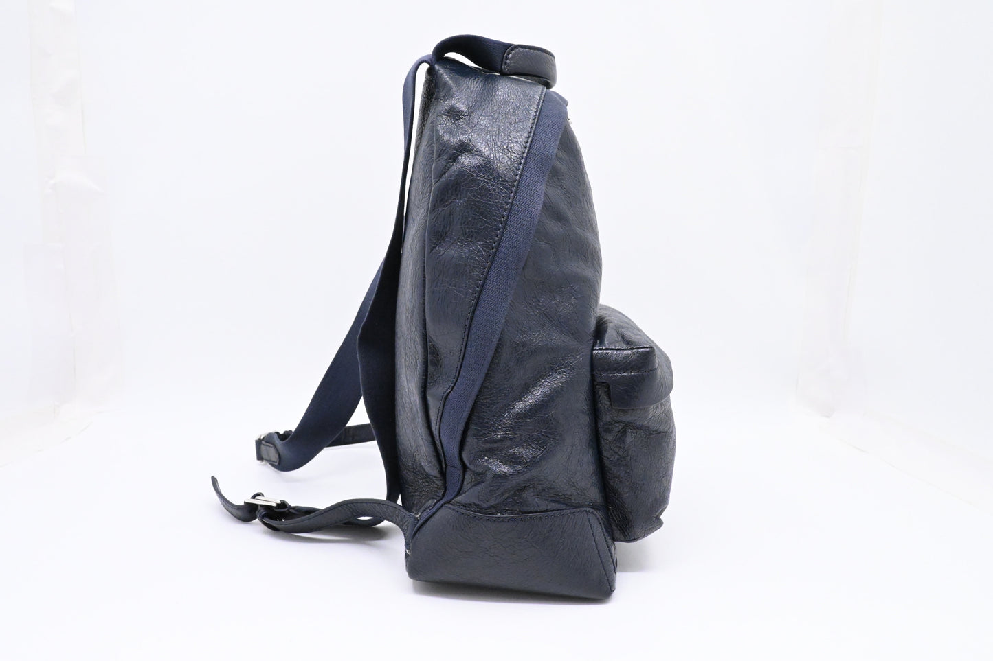 Balenciaga Explorer Backpack in Dark Blue Leather