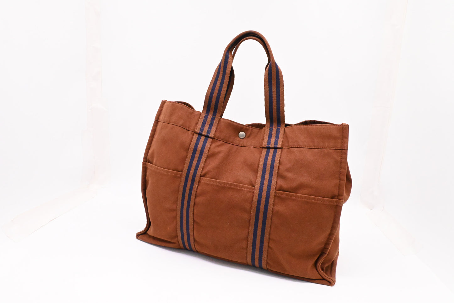 Hermes Fourre-Tout GM in Brown Canvas